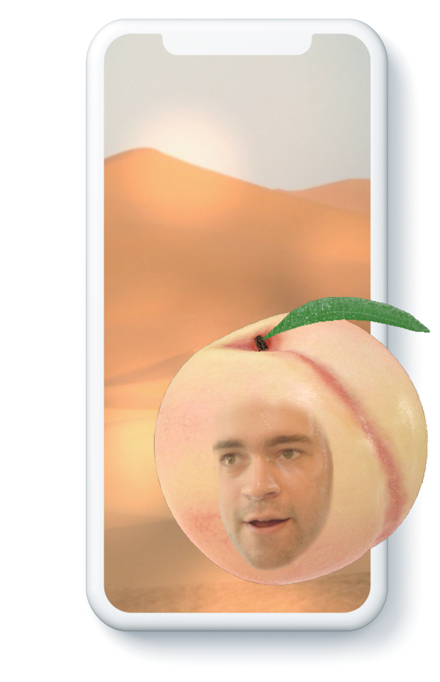 Preview of the fruit AR filter Peach made by Robbie Conceptuel