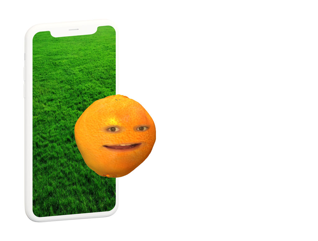 Preview of the filter Orange on a smartphone with the orange  out of the phone