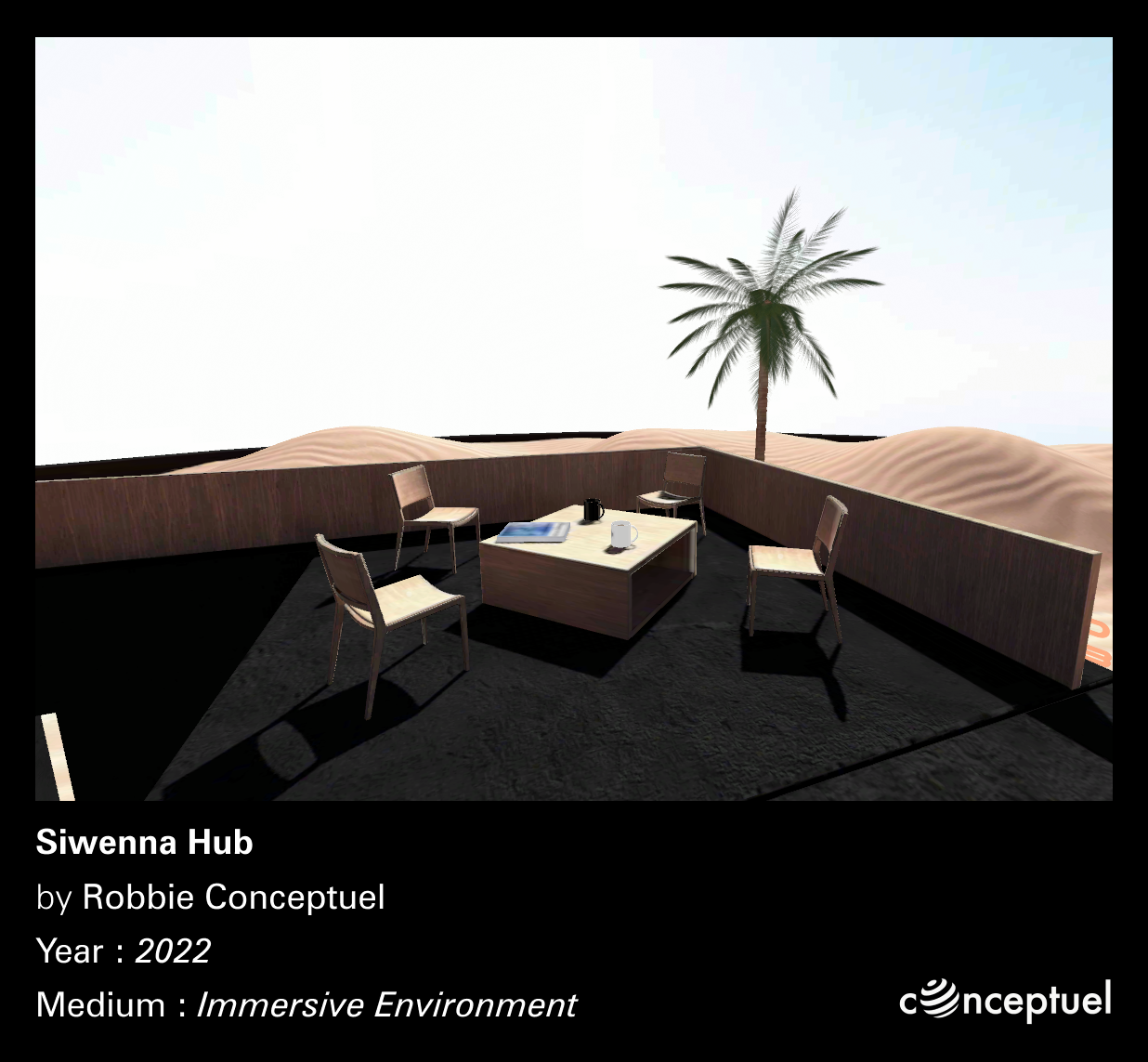 Interactive space with digital installations